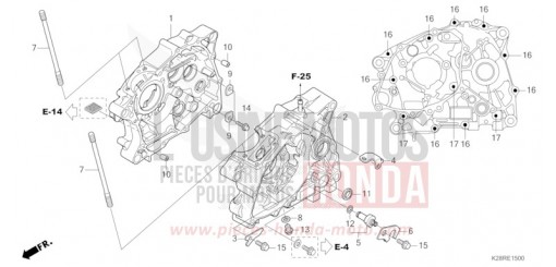 CARTER MOTEUR CRF125FS de 2025